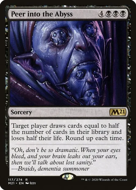 Peer into the Abyss, Magic card M21 117 — Core Set 2021 set