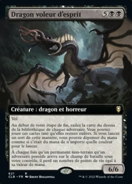 Dragon voleur d'esprit, carte Magic CLB 621 — extension Commander Légendes : la bataille de la Porte de Baldur