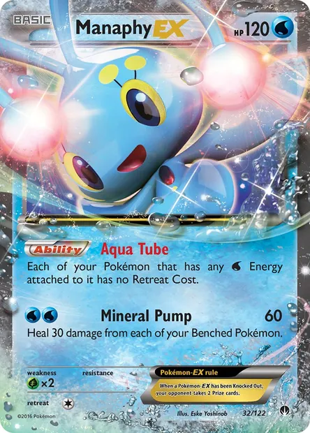 Manaphy EX, Pokémon card BKP 32 — BREAKpoint set