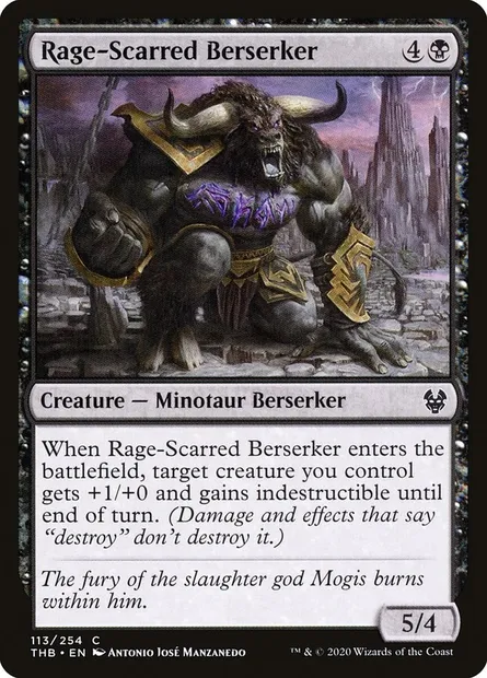 Rage-Scarred Berserker, Magic card THB 113 — Theros Beyond Death set