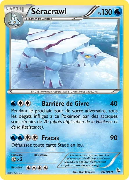 Séracrawl, carte Pokémon FLF 31 — extension Étincelles
