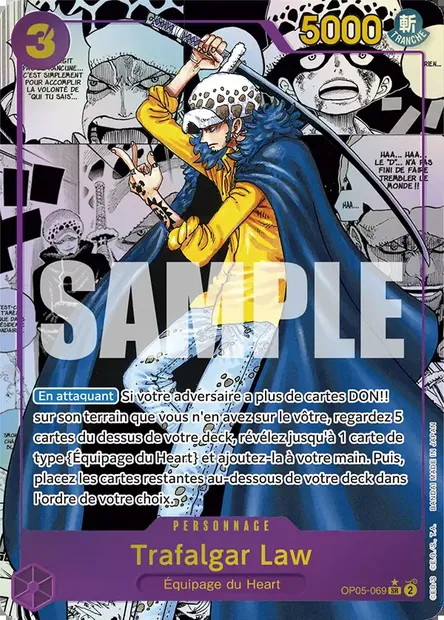 Trafalgar Law, carte One Piece OP05-069 — extension AWAKENING OF THE NEW ERA