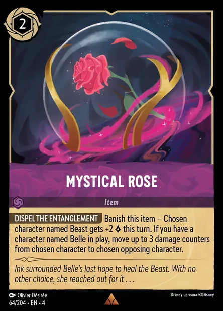 Mystical Rose, Disney Lorcana card CH4-064 — Ursula's Return set