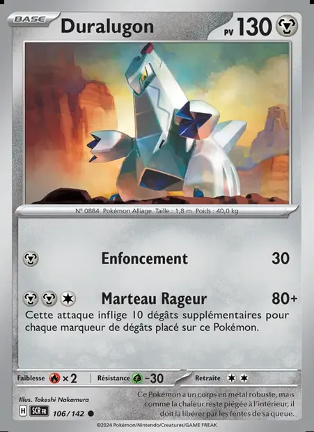 Duralugon, carte Pokémon SCR 106 — extension Couronne Stellaire