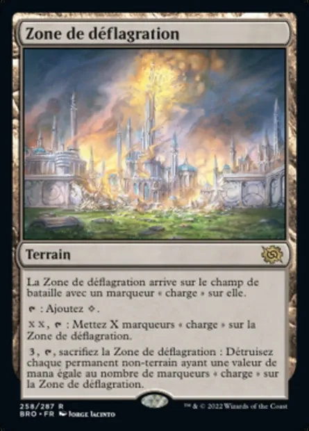 Zone de déflagration, carte Magic BRO 258 — extension La Guerre Fratricide