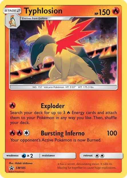Typhlosion, Pokémon card SM 185 — SM Black Star Promos set