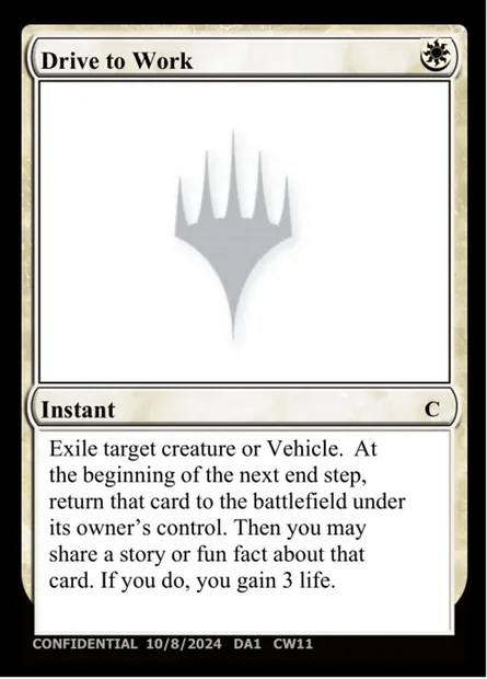 Drive to Work, carte Magic UNK CW11 — extension Unknown Event