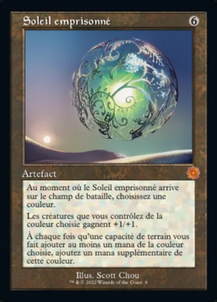 Soleil emprisonné, carte Magic BRR 9 — extension The Brothers' War Retro Artifacts
