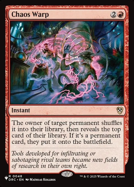 Chaos Warp, Magic card PLST DRC-48 — The List set