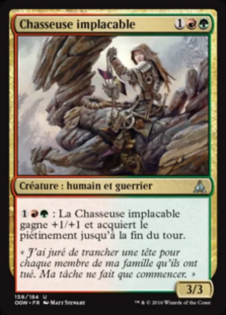 Chasseuse implacable, carte Magic OGW 158 — extension Le serment des Sentinelles
