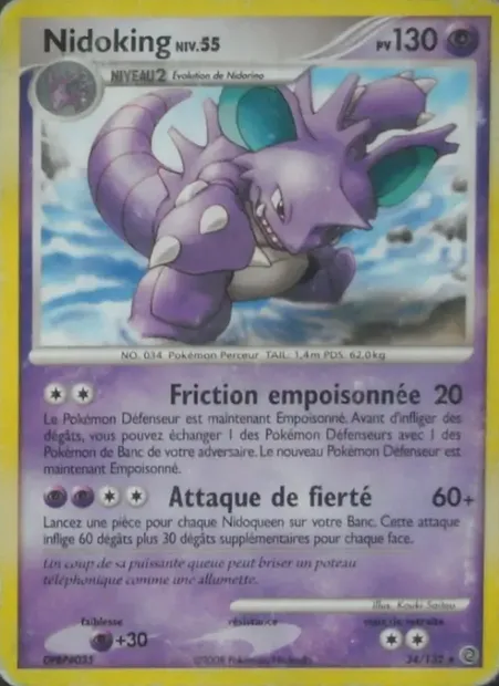 Nidoking, carte Pokémon SW 34 — extension Merveilles Secrètes