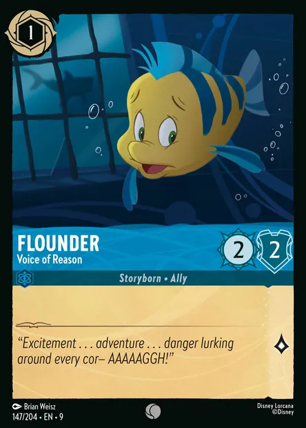 Flounder - Voice of Reason, Disney Lorcana card CH9-147 — Fabled set