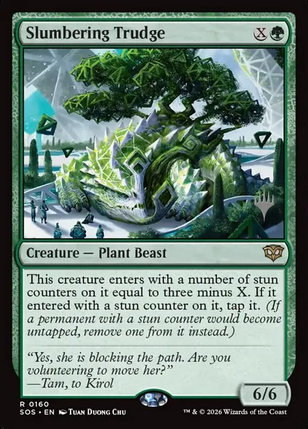 Slumbering Trudge, Magic card PSOS 160p — Secrets of Strixhaven Promos set