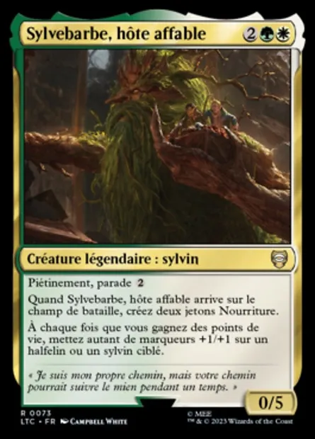 Sylvebarbe, hôte affable, carte Magic LTC 73 — extension Tales of Middle-earth Commander