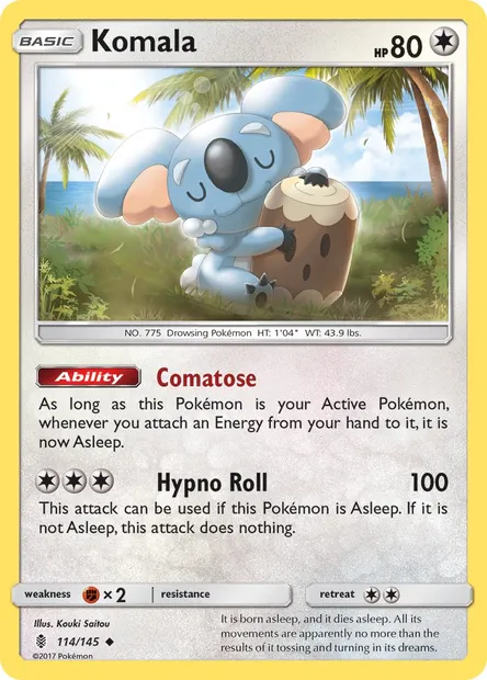Komala, Pokémon card GRI 114 — Guardians Rising set