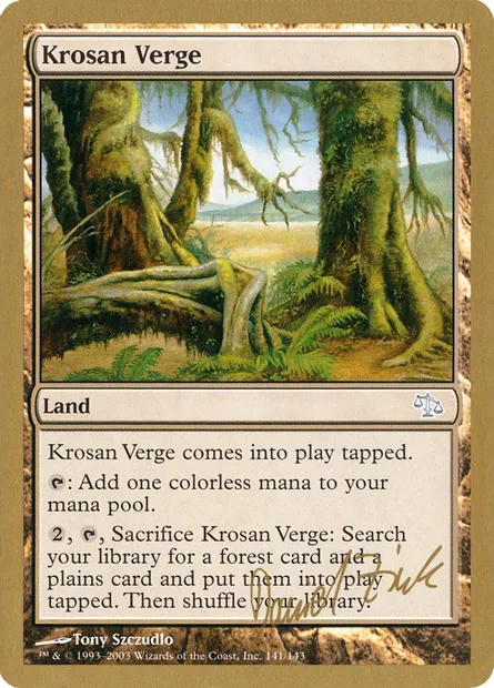 Krosan Verge, Magic card WC03 dz141 — World Championship Decks 2003 set