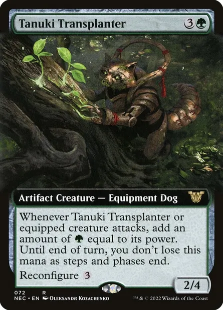 Tanuki Transplanter, Magic card NEC 72 — Neon Dynasty Commander set