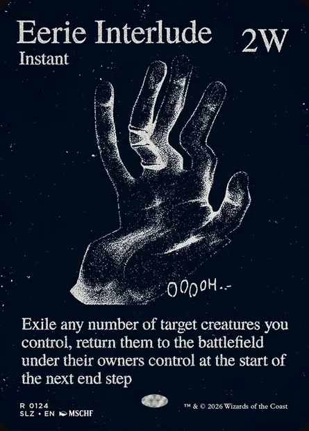 Interlude inquiétant, carte Magic SLZ 124 — extension The Zeta Set