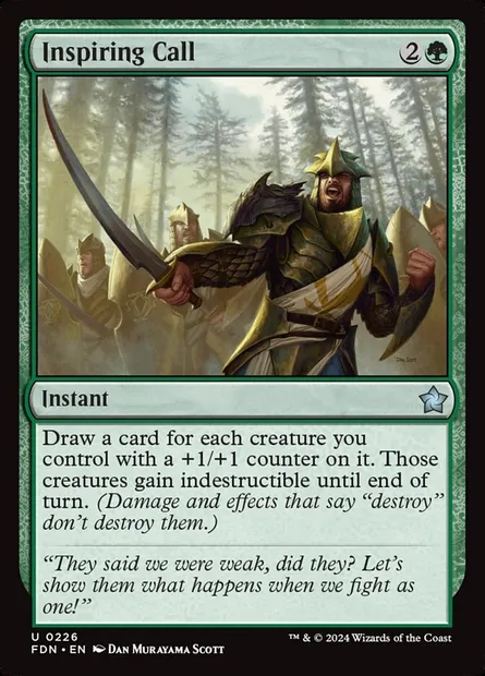 Inspiring Call, Magic card FDN 226 — Foundations set