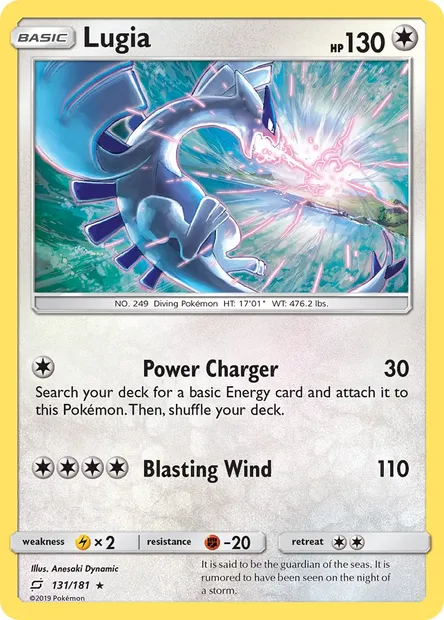 Lugia, Pokémon card TEU 131 — Team Up set