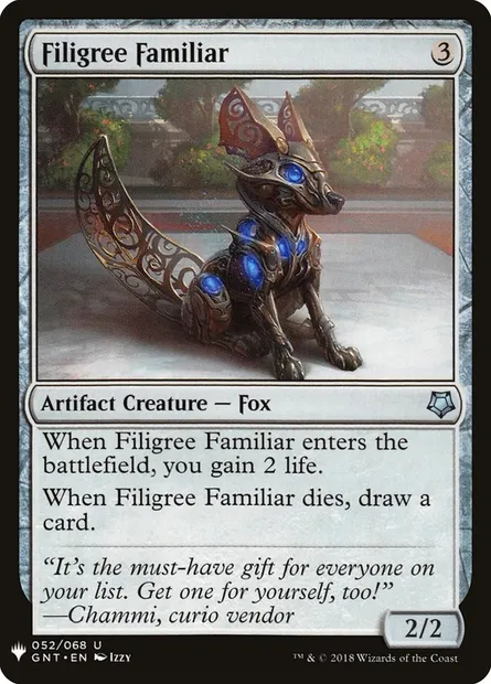 Familier de filigrane, carte Magic PLST GNT-52 — extension The List