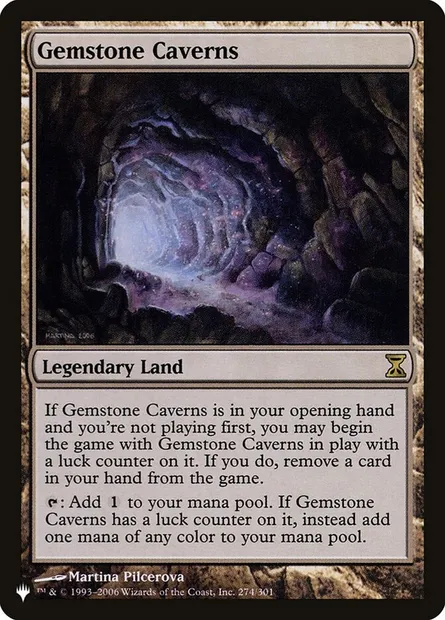 Cavernes aux gemmes, carte Magic PLST TSP-274 — extension The List