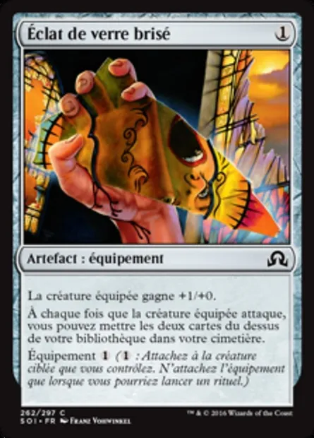 Éclat de verre brisé, carte Magic SOI 262 — extension Ténèbres sur Innistrad