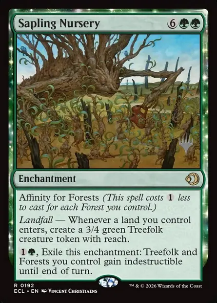 Sapling Nursery, Magic card PECL 192p — Lorwyn Eclipsed Promos set