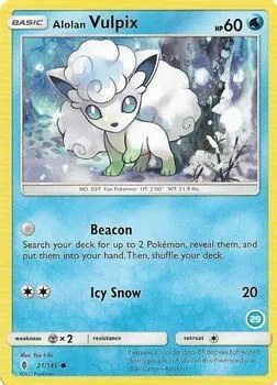 Alolan Vulpix, Pokémon card TK11 021-29 — SM Trainer Kit: Alolan Sandslash & Alolan Ninetales set