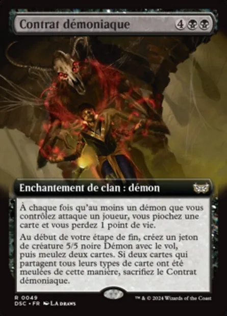 Contrat démoniaque, carte Magic DSC 49 — extension Duskmourn: House of Horror Commander