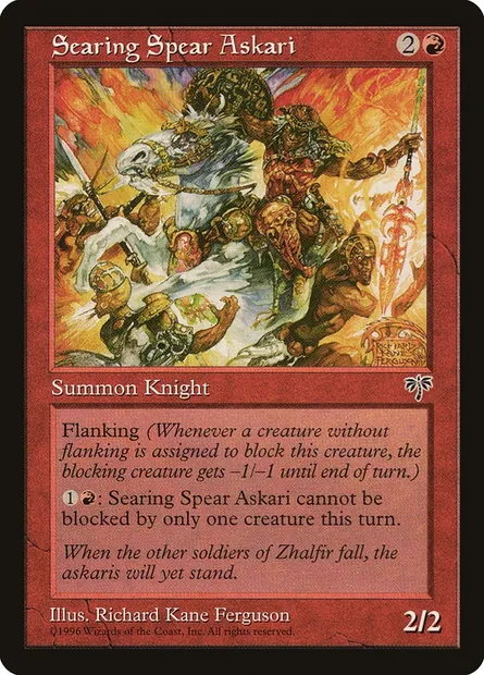 Searing Spear Askari, Magic card MIR 191 — Mirage set