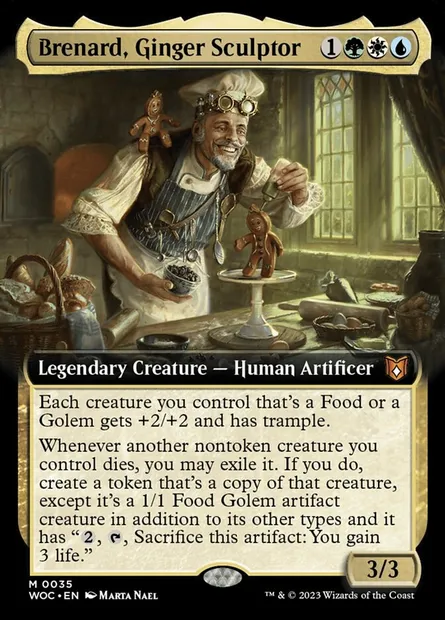 Brenard, Ginger Sculptor, carte Magic WOC 35 — extension Wilds of Eldraine Commander