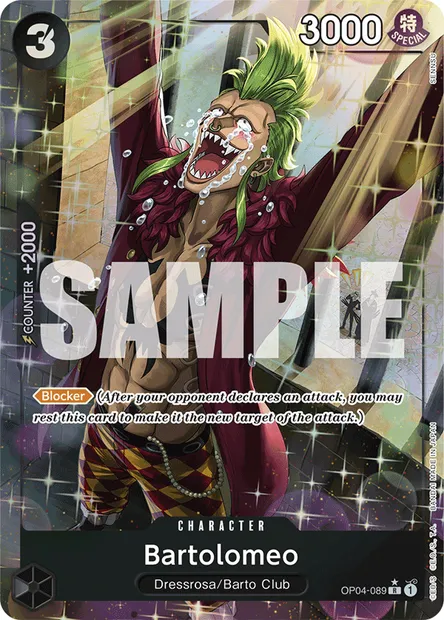 Bartolomeo, One Piece card OP04-089 — KINGDOMS OF INTRIGUE set