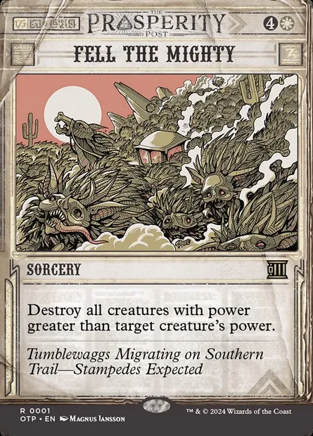 Fell the Mighty, Magic card OTP 1 — Breaking News set