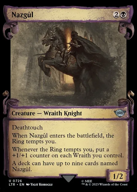 Nazgûl, carte Magic LTR 726 — extension Le Seigneur des Anneaux : chroniques de la Terre du Milieu