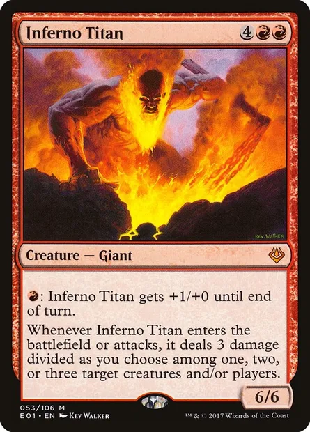 Inferno Titan, Magic card E01 53 — Archenemy: Nicol Bolas set
