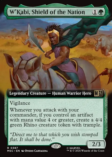 W'Kabi, Shield of the Nation, Magic card MSC 387 — Marvel Super Heroes Commander set