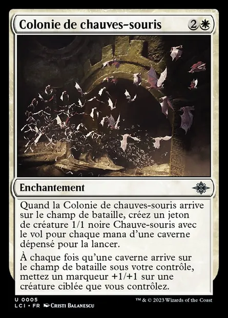 Colonie de chauves-souris, carte Magic LCI 5 — extension The Lost Caverns of Ixalan