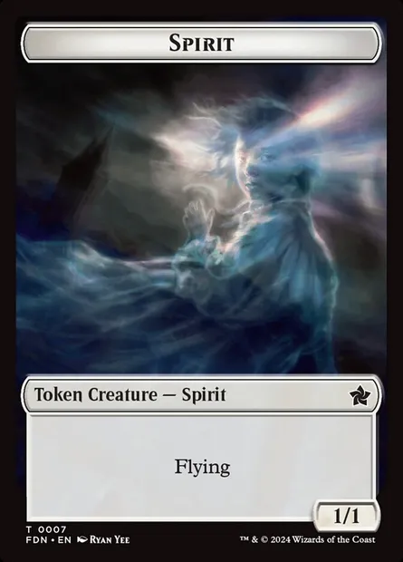 Spirit, carte Magic TFDN 7 — extension Foundations Tokens