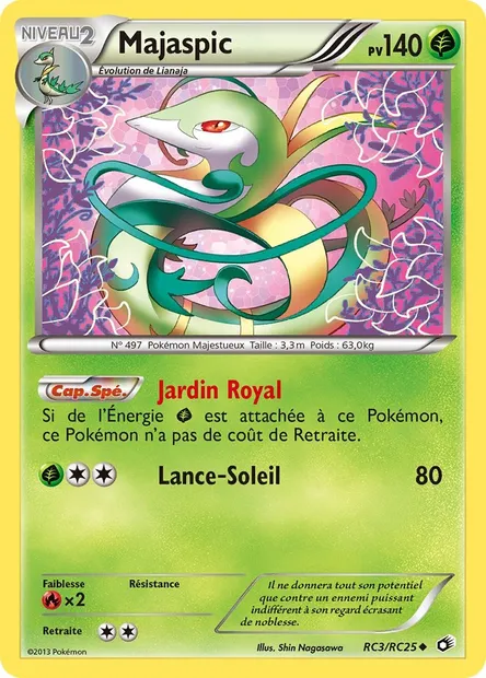 Majaspic, carte Pokémon LTR RC3 — extension Legendary Treasures