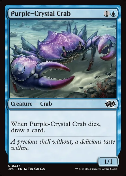 Purple-Crystal Crab, Magic card J25 347 — Foundations Jumpstart set