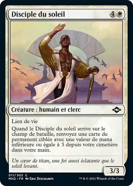 Disciple du soleil, carte Magic MH2 11 — extension Horizons du Modern 2