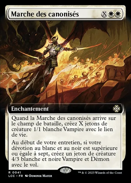 Marche des canonisés, carte Magic LCC 41 — extension The Lost Caverns of Ixalan Commander
