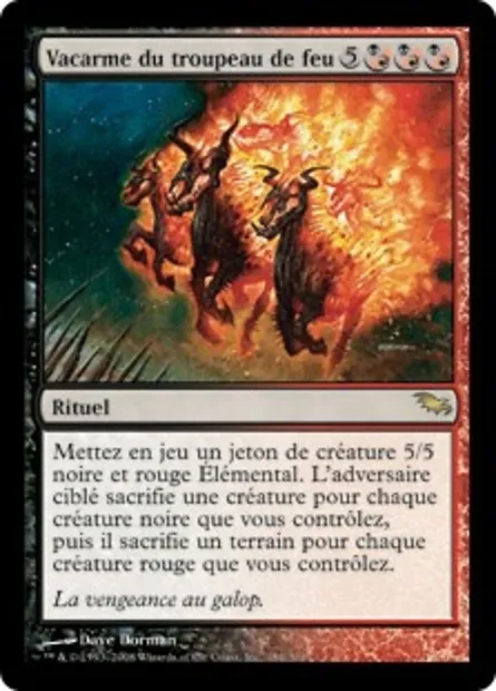 Vacarme du troupeau de feu, carte Magic SHM 184 — extension Sombrelande