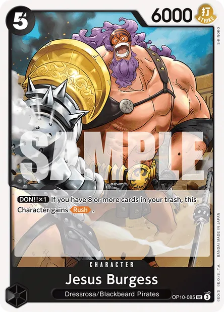 Jesus Burgess, One Piece card OP10-085 — ROYAL BLOOD set