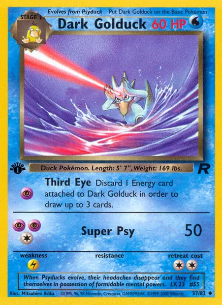Dark Golduck, Pokémon card TR 37 — Team Rocket set