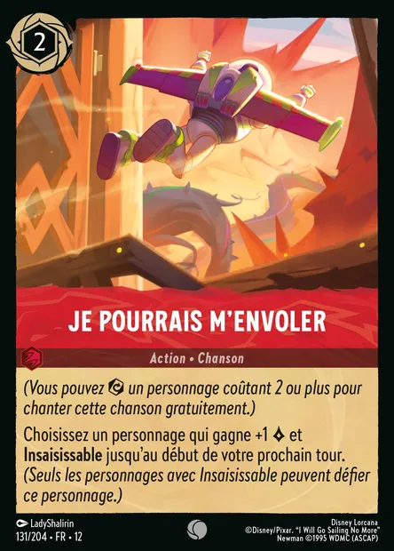 Je pourrais m'envoler, carte Disney Lorcana CH12-131 — extension Contrées Inconnues