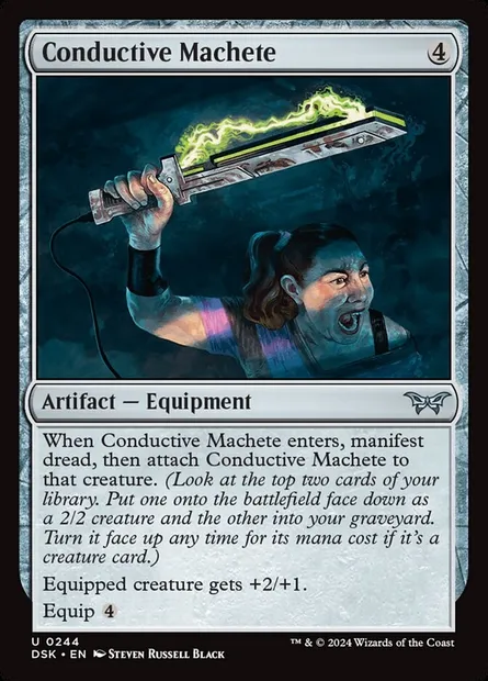 Conductive Machete, Magic card DSK 244 — Duskmourn: House of Horror set