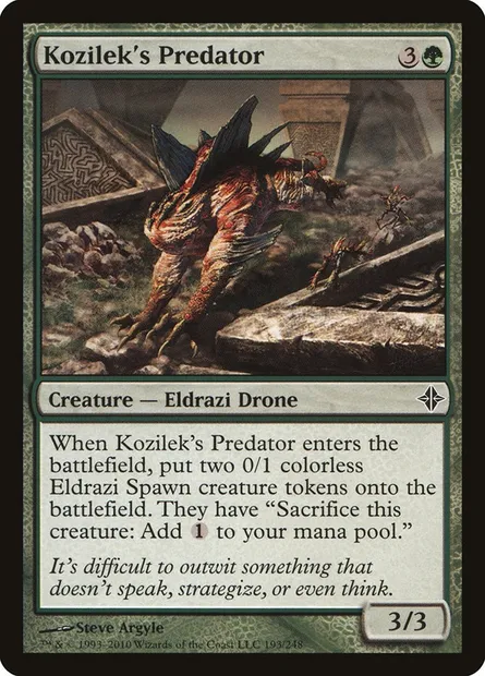 Kozilek's Predator, Magic card ROE 193 — Rise of the Eldrazi set