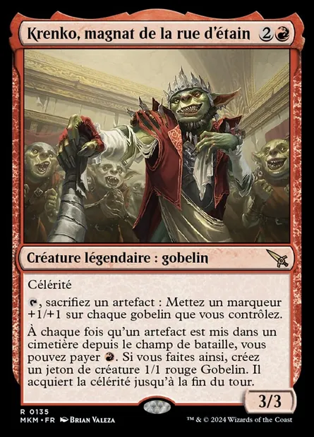 Krenko, magnat de la rue d'étain, carte Magic MKM 135 — extension Murders at Karlov Manor